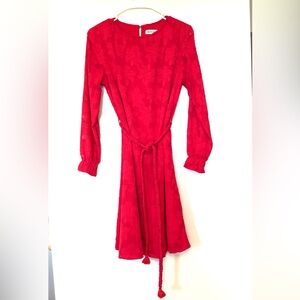 Red Floral dress by Roolee XS